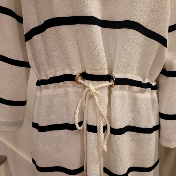 Nautical, striped dress with tie waist - Picture 2 of 4